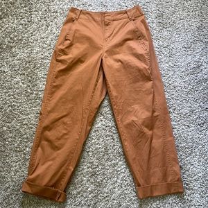 Straight leg trousers. Rust colored. Size 6